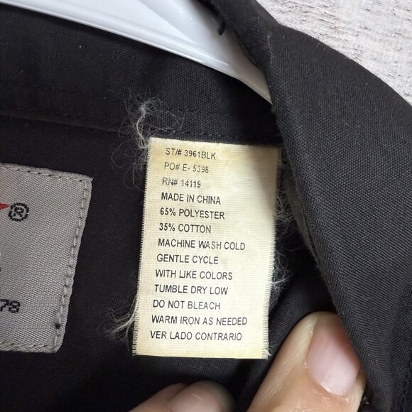 VTG Ely Diamond Western Shirt Mens M Black Embroidered Eagle Pearl Snap Rodeo - Picture 6 of 8